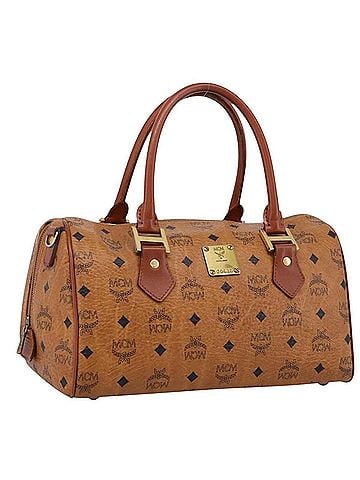 MCM Vicetos Leather Brown Leather Travel Bag Bag (view 1)