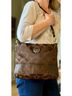 Coach 100% Canvas Print Brown Leather Shoulder Bag One size - photo 12