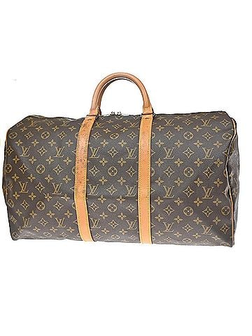 Louis Vuitton Keepall Monogram Brown Canvas Travel Bag Bag (view 1)