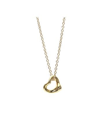 Tiffany & Co. Elsa Peretti Open Heart Pendant 18K Rose Gold Pink Pink_Gold Necklace Jewelry (view 2)