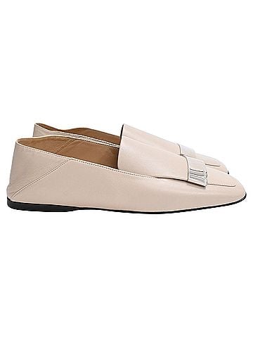 Sergio Rossi Sergio Rossi SR1 Convertible Loafers in Beige Lamb Leather (view 1)