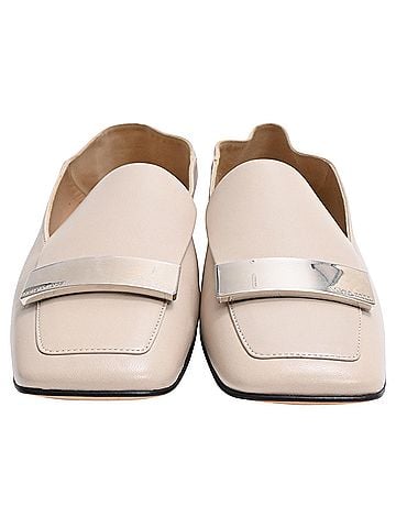 Sergio Rossi Sergio Rossi SR1 Convertible Loafers in Beige Lamb Leather (view 2)