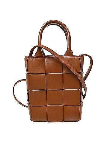 Bottega Veneta Cassette Convertible Tote Maxi Intrecciato Leather Brown Leather Shoulder Bag Bag (view 1)