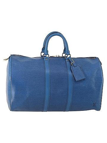 Louis Vuitton Keepall Epi Leather Blue Leather Travel Bag Bag (view 1)