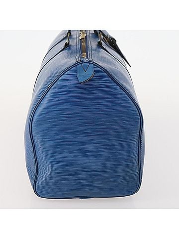 Louis Vuitton Keepall Epi Leather Blue Leather Travel Bag Bag (view 2)