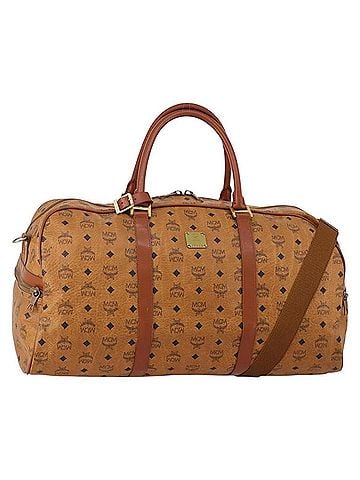 MCM Vicetos Leather Brown Leather Travel Bag Bag (view 1)