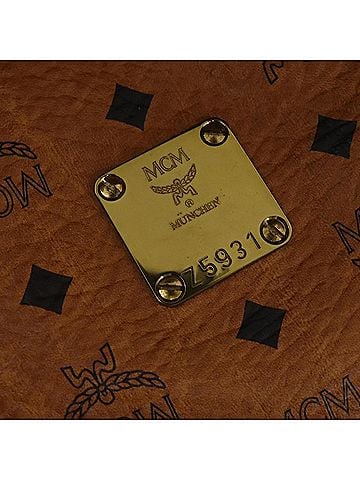 MCM Vicetos Leather Brown Leather Travel Bag Bag (view 2)