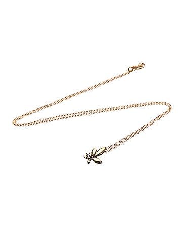 Tiffany & Co. Paloma Picasso Olive Leaf Pendant 18K Rose Gold With Diamond Gold Pink_Gold Necklace Jewelry (view 1)