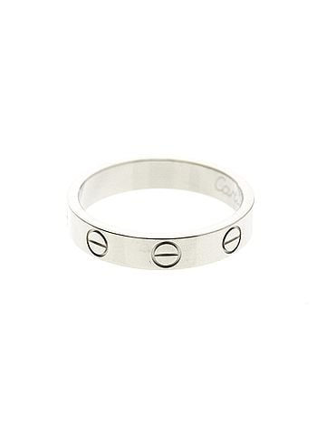 Cartier Love Band 18K White Gold Silver White_Gold Ring Jewelry (view 2)