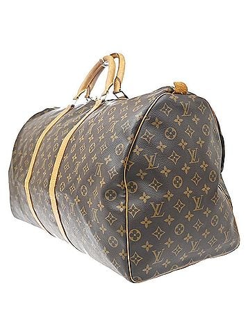 Louis Vuitton Keepall Monogram Canvas Brown Canvas Travel Bag Bag (view 2)
