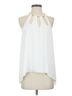 BCBGMAXAZRIA 100% Polyester Ivory Bcbgmaxazria Sleeveless Blouse Size S - photo 1