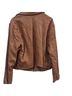 Torrid 85% Polyester 35% Cotton 100% Rayon 100% Polyurethane Tan Faux Leather Jacket Size 3X - photo 2