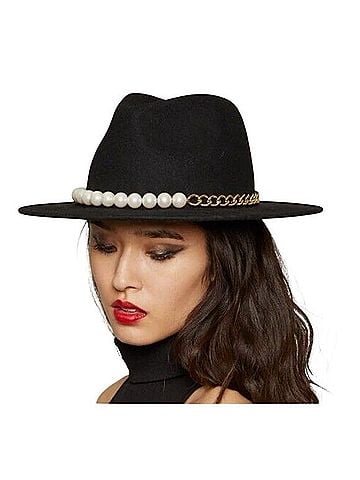 Eugenia Kim Sandra Faux Pearl Fedora (view 1)
