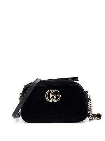 Gucci GG Marmont Shoulder Bag Matelasse Velvet Small (view 1)