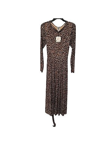 Anne Klein Mesh Tie Waist Midi Dress Casual Dress (view 2)
