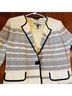 MING WANG Stripes Yellow Black Gray Blazer Size L - photo 4