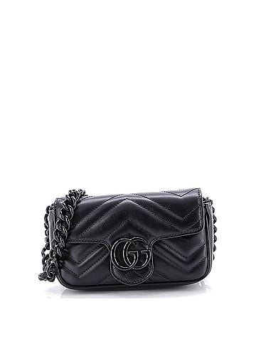 Gucci GG Marmont Flap Belt Bag Matelasse Leather (view 1)