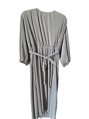 Baltic Born Dusty Blue Pleated Midi Dress with Tie Waist Casual Dress (view 2)