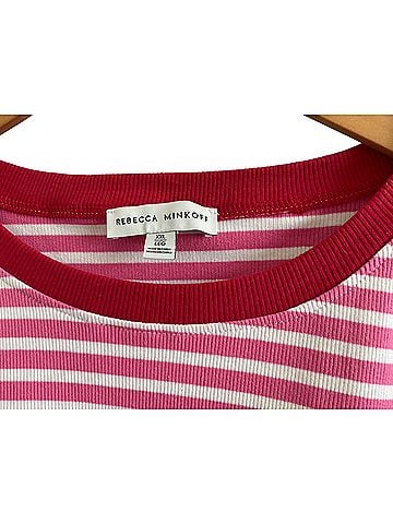 Rebecca Minkoff pink stripe Short Sleeve Blouse (view 2)