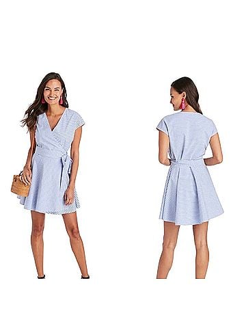 Vineyard Vines Vineyard Vines Grier Stripe Mix Wrap Dress
 Casual Dress (view 2)