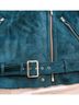 Forever 21 100% Polyester Teal Faux Leather Jacket Size S - photo 8
