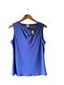 Anne Klein Blue Sleeveless Top Size M - photo 1