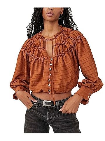 Free People Hailey Long Sleeve Blouse (view 1)