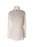 100% Solid Stripes White Turtleneck Sweater Size XL - photo 1