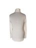 100% Solid Stripes White Turtleneck Sweater Size XL - photo 2