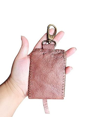Free People Concho Keychain Leather Mini Wallet Card Holder  (view 2)