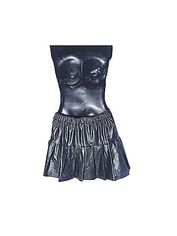 Entro Faux Leather Skirt (view 2)