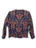Ecru Cate Zip Front Floral Paradise Long Sleeve Blouse - photo 2