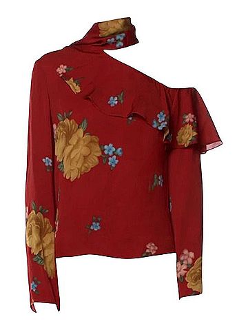 Magda Butrym Hanoi Long Sleeve Silk Top (view 2)