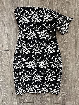 Lulus Black and White Lace Mini Cocktail Dress (view 1)