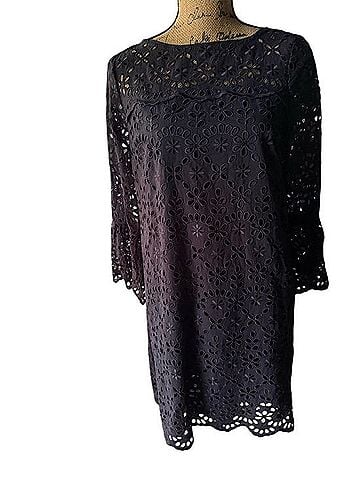 J.Crew Eyelet Bell-Sleeve Shift Dress Casual Dress (view 1)