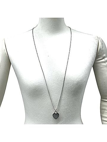 Tiffany & Co. TIFFANY&amp;Co. Tiffany Return to Heart Ball Chain Necklace, Sterling Silver 925, Accessory, 17216 (view 2)