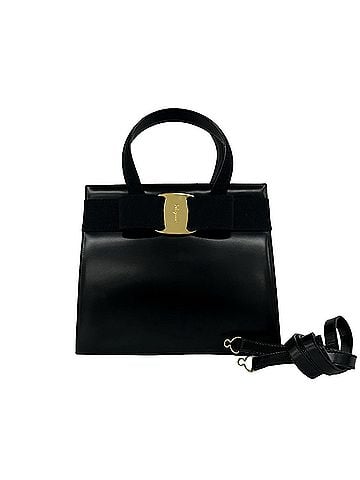 Salvatore Ferragamo Salvatore Ferragamo Vara Ribbon Leather 2-way Shoulder Bag/Handbag Black 21079 (view 1)
