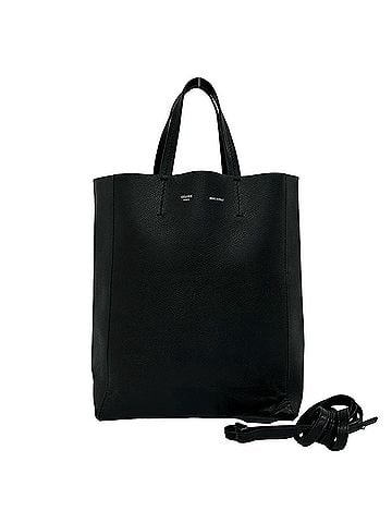 Céline CELINE Vertical Cabas Leather 2-way Shoulder Bag/Handbag/Mini Tote Bag, Black, 28663 (view 1)