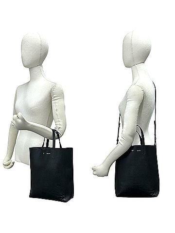 Céline CELINE Vertical Cabas Leather 2-way Shoulder Bag/Handbag/Mini Tote Bag, Black, 28663 (view 2)