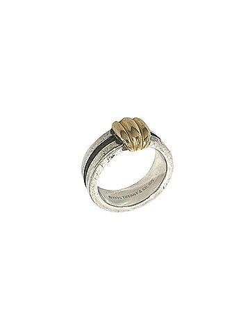 Tiffany & Co. TIFFANY&amp;Co. Tiffany Grooved With Ring, Sterling Silver 925, 18K Yellow Gold 750YG, Item Number 29876 (view 1)