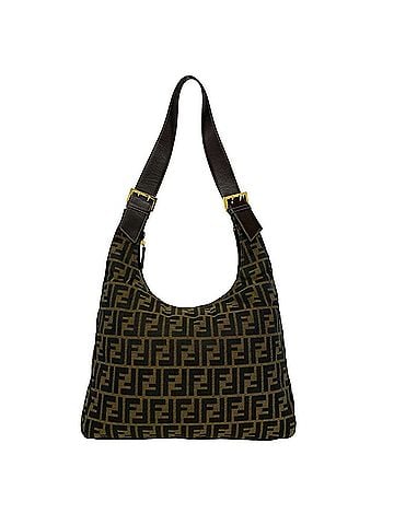 Fendi FENDI Vintage Zucca FF Pattern Canvas Leather One Shoulder Bag Handbag Brown 27784 (view 1)