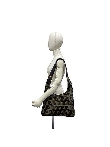 Fendi FENDI Vintage Zucca FF Pattern Canvas Leather One Shoulder Bag Handbag Brown 27784 (view 2)