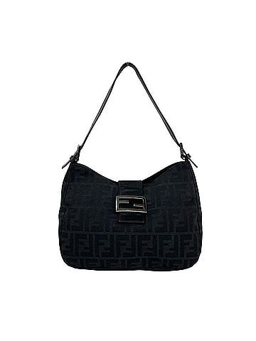 Fendi FENDI Vintage Zucca FF Pattern Canvas Leather One Shoulder Bag Handbag Black 34022 (view 1)