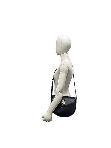 Christian Dior Christian Dior Vintage CD Logo Hardware Leather Shoulder Bag Pouch Black 20577 (view 2)
