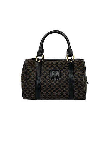 Céline CELINE Macadam Blazon Pattern Triomphe Leather Handbag Mini Boston Bag Brown 18561 (view 1)