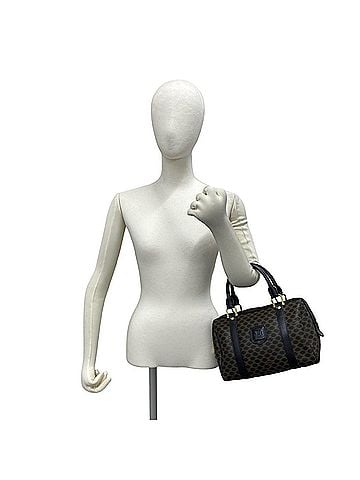 Céline CELINE Macadam Blazon Pattern Triomphe Leather Handbag Mini Boston Bag Brown 18561 (view 2)