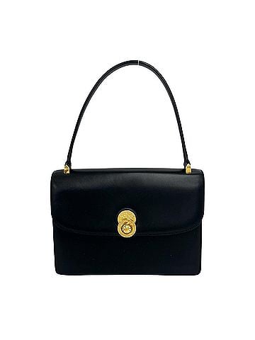 Céline CELINE Vintage Starball Logo Hardware Leather Mini Tote Bag Black 68570 (view 1)