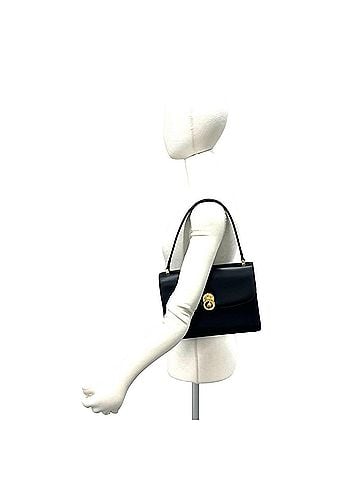 Céline CELINE Vintage Starball Logo Hardware Leather Mini Tote Bag Black 68570 (view 2)