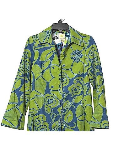 ELECTRA Psychedelic Silk-Lined Trench Coat Trenchcoat (view 2)