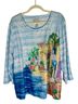 Alfred Dunner Stripes Blue Long Sleeve Blouse Size 2X - photo 1